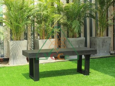 2 seaters Concrete Bench  – Iron Legs