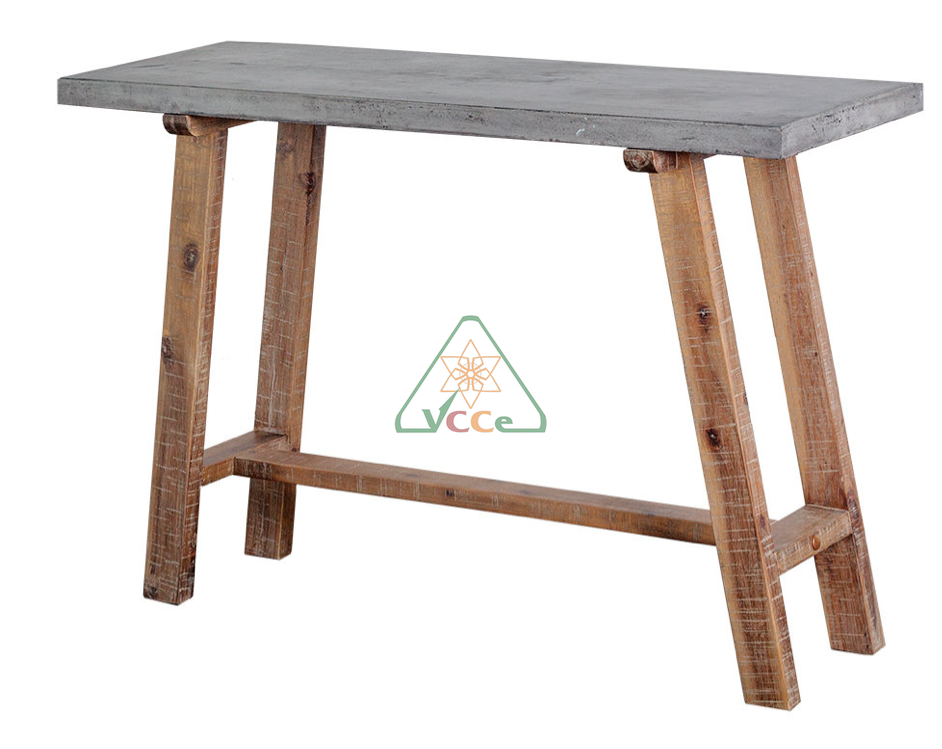Console Table – Concrete top & Acacia wood leg