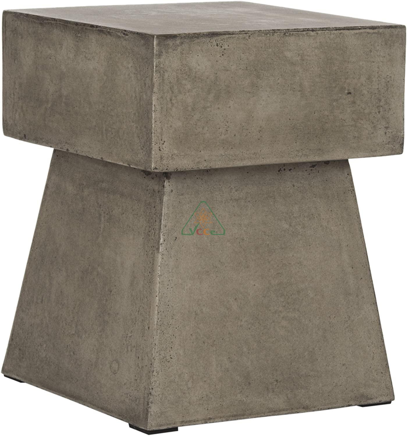 Square concrete stool
