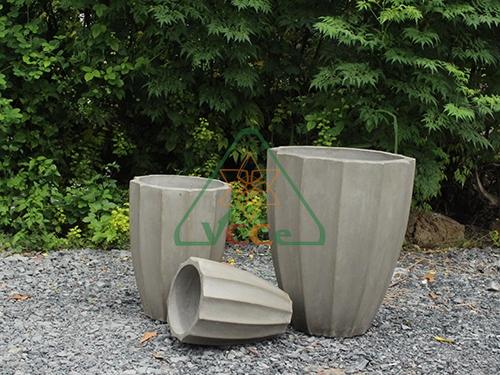 Fiber Concrete Planter, set of 3 Alfredo